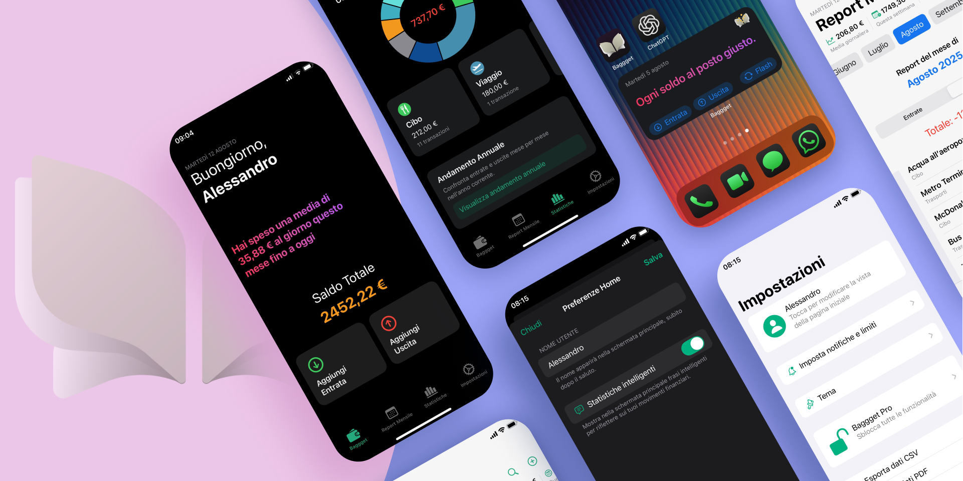 Le schermate principali dell’app.